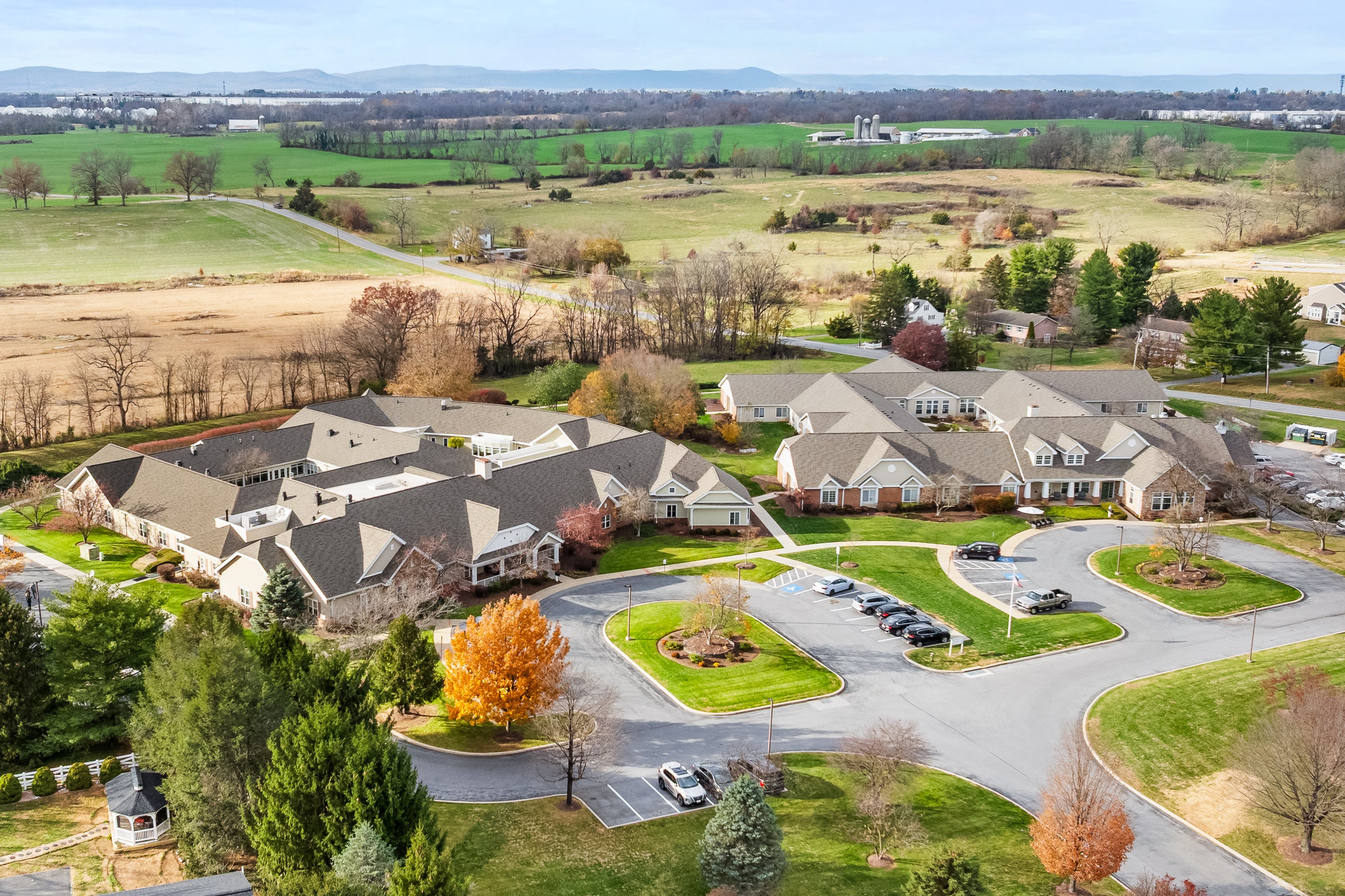 Aerial view of Somerford House and Place Hagerstown