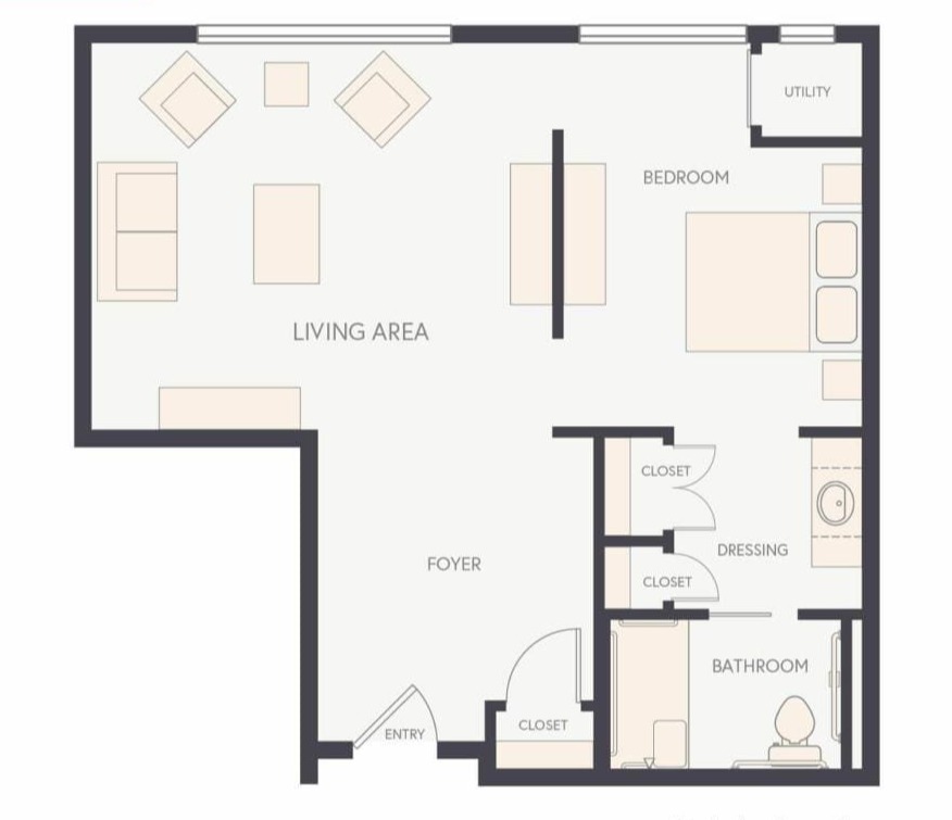Suite D floor plan