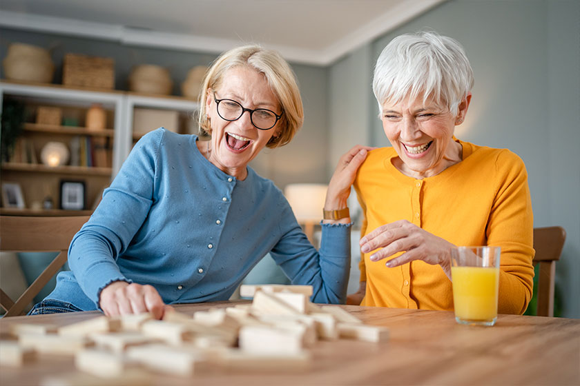 Two senior women female woman friends